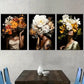 3pcs Modern Aesthetic Floral Hairstyles Wall Art Set Canvas Framed 40x60cm - High Quality Print 100% Australian Made Wall Canvas Ready to Hang