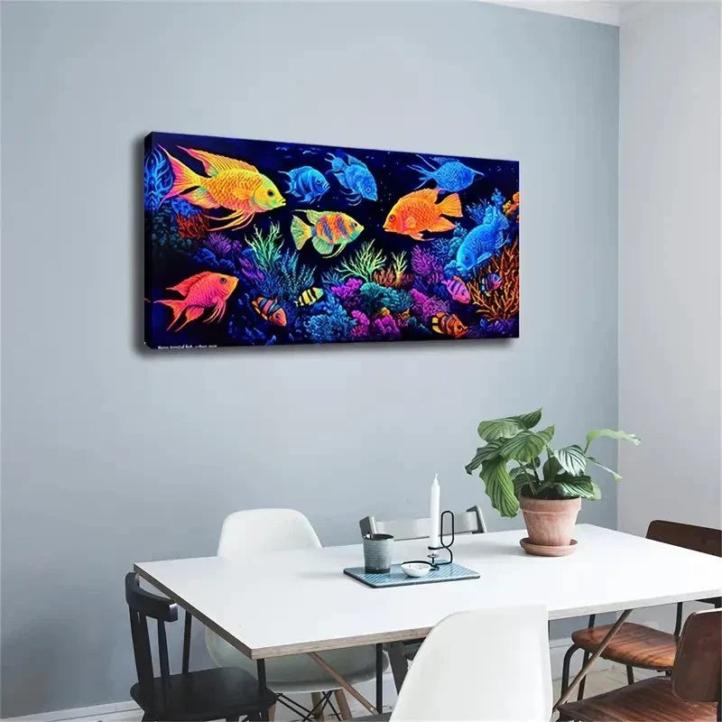 A Variety Of Brightly Colored Wall Art Canvas Office Home Room Framed 120x60cm