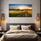 Rustic Road Sunrise Wall Art Canvas Office Home Room Framed 80x45cm