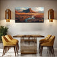 Sunset River Landscape Modern Wall Art Canvas Office Home Room Framed 120x60cm