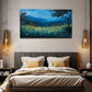 Dancing Fireflies Suitable Wall Art Canvas Office Home Room Framed 80x45cm