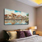Serene River Scene Nordic Wall Art Canvas Office Home Room Framed 120x60cm