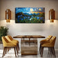 Nebula with Mountain Landscape Wall Art Canvas Office Home Room Framed 120x60cm