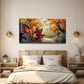 Golden Floral Bouquet Wall Art canvas office home room framed 120x60cm