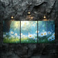 3pcs White Daisy Colorful Nature Beauty Perfect Wall Art Set Canvas Framed 40x60cm - High Quality Print 100% Australian Made Wall Canvas Ready to Hang