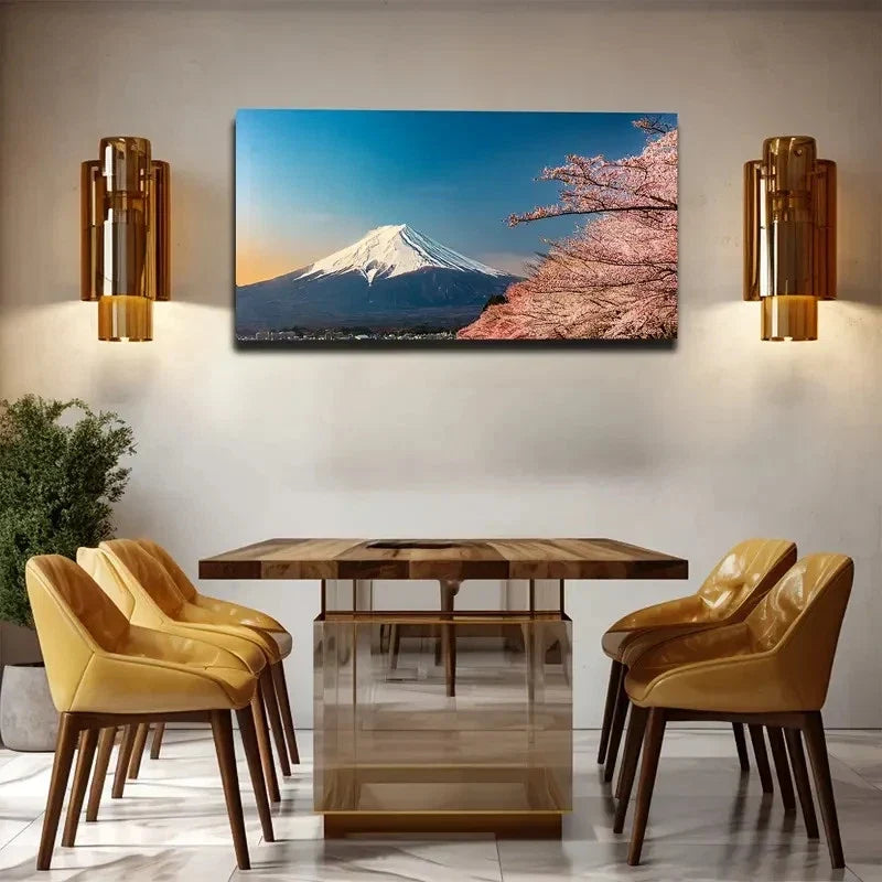 Cherry Blossom Wall Art Canvas Office Home Room Framed 80x45cm