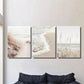 3pcs Sand Dunes Ocean Waves and Golden Grass Wall Art Set Canvas Framed 40x60cm - High Quality Print 100% Australian Made Wall Canvas Ready to Hang