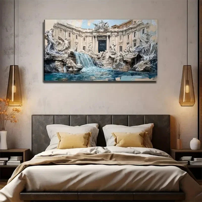 Italy Attractions interior Wall Art Canvas Office Home Room Framed 80x45cm