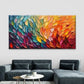 Multicolor Abstract Leaf Wall Art Canvas Office Home Room Framed 80x45cm