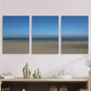 3pcs Abstract Seascape Tranquil Beach and Ocean Metal Print Ready to Hang Art