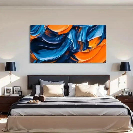 Large Abstract Stripes Décor Wall Art Canvas Office Home Room Framed 120x60cm