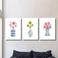 3pcs Chinese Style Blue and White Porcelain Vase Wall Art Set Canvas Framed 40x60cm - High Quality Print 100% Australian Made Wall Canvas Ready to Hang