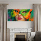 3pcs Artistic Mask Vibrant Colors Abstract Design Metal Print Ready to Hang Art