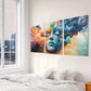 3pcs Modern Ethereal Clouds & Woman'S Face Wall Art Set Canvas Framed 40x60cm - High Quality Print 100% Australian Made Wall Canvas Ready to Hang