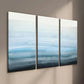 3pcs Abstract Coastal Misty Landscape Wall Art Set Canvas Framed 40x60cm - High Quality Print 100% Australian Made Wall Canvas Ready to Hang