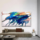 Colourful Splash of Acrylic Wall Art Canvas Office Home Room Framed 80x45cm