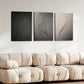 3pcs Art tryptic trendy Abstract Gray Black Line Wall Art Set Canvas Framed 40x60cm - High Quality Print 100% Australian Made Wall Canvas Ready to Hang
