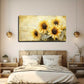 Bright Yellow Blooming Flowers Wall Art Canvas Office Home Room Framed 120x60cm