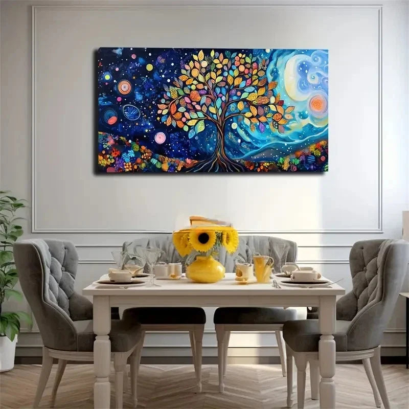 Deep Blue Sky With Sparkling Wall Art Canvas Office Home Room Framed 120x60cm