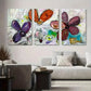 3pcs Colorful Flower Painting with Bold Metal Print Ready to Hang Art