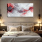White Red & Gray Interwoven Wall Art Canvas Office Home Room Framed 120x60cm