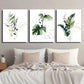 3pcs Green And Golden Fern Palm Tree Wall Art Set Canvas Framed 40x60cm - High Quality Print 100% Australian Made Wall Canvas Ready to Hang