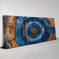 3pcs Vintage Tree Blue & Brown Rings Wall Art Set Canvas Framed 40x60cm - High Quality Print 100% Australian Made Wall Canvas Ready to Hang