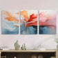 3pcs Abstract Fluid Soft Gradient Color Metal Print Ready to Hang Art