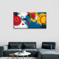 Circle Colourful Abstract Wall Art Canvas Office Home Room Framed 80x45cm