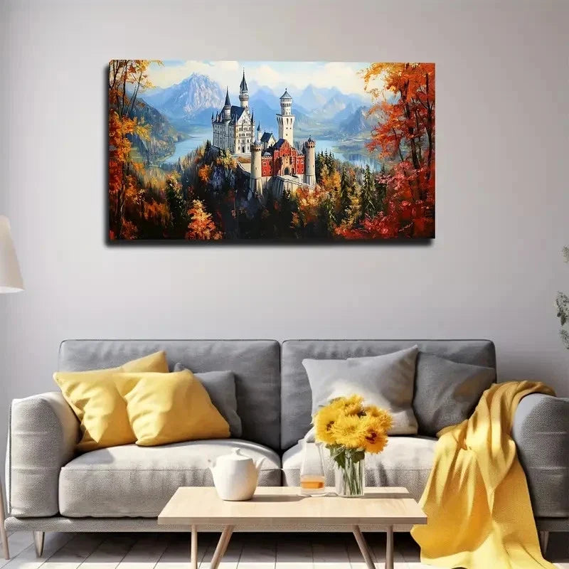 Vibrant Autumn Colors Wall Art Canvas Office Home Room Framed 80x45cm