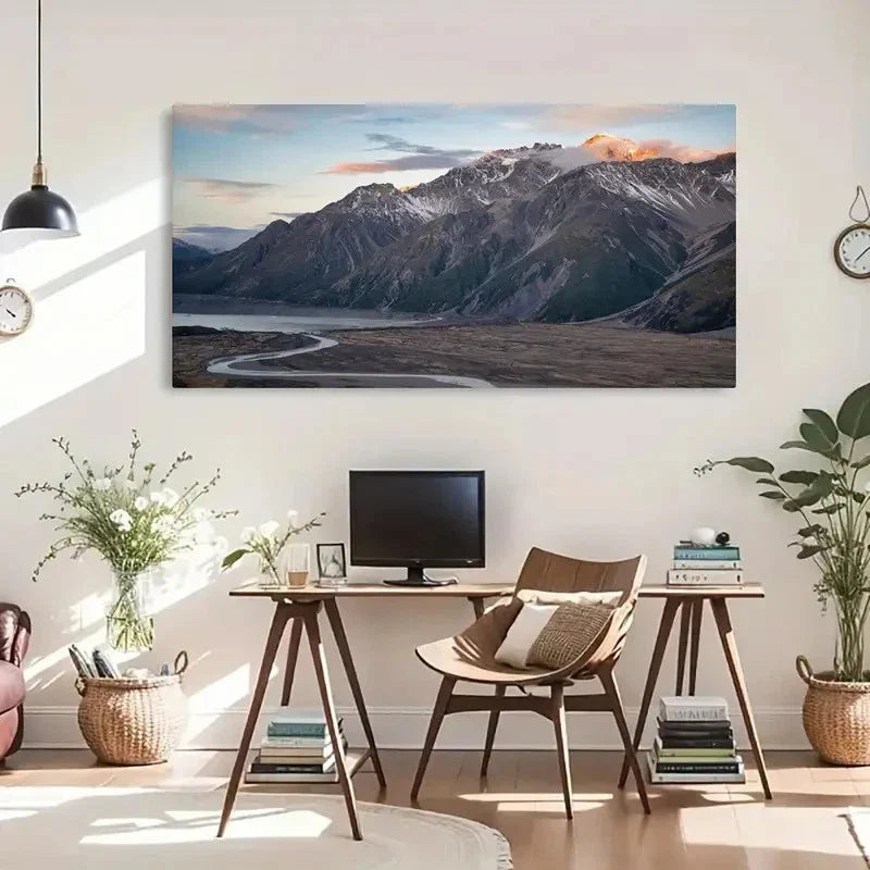 Tasman River Natural Scenery Wall Art Canvas Office Home Room Framed 120x60cm