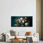 Teal & Golden Autumn Harvest Wall Art Canvas Office Home Room Framed 120x60cm