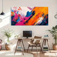 Modern Brushstroke Vibrant Wall Art Canvas Office Home Room Framed 120x60cm