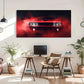 Red Sports Car Fiery Landscape Wall Art Canvas Office Home Room Framed 120x60cm