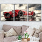 3pcs Fashion Red Cool Sports Cars Clouds Black Wall Art Set Canvas Framed 40x60cm - High Quality Print 100% Australian Made Wall Canvas Ready to Hang