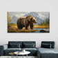 Brown Bear Mountain Wall Art Canvas Office Home Room Framed 120x60cm