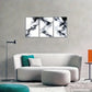 3pcs Black and White Abstract Ink Wall Art Metal Print Ready to Hang Art