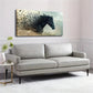 Majestic Horse Bird Feather Wall Art Canvas Office Home Room Framed 120x60cm