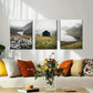 3pcs Misty Lake and Flower Field Cabin Perfect Wall Art Set Canvas Framed 40x60cm - High Quality Print 100% Australian Made Wall Canvas Ready to Hang