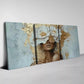 3pcs Abstract Golden White Flower Woman Painting Wall Art Set Canvas Framed 40x60cm - High Quality Print 100% Australian Made Wall Canvas Ready to Hang