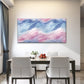 Blue Pink Swirls Wall Art Canvas Office Home Room Framed 120x60cm