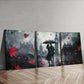 3pcs Romantic London Big Ben Dark Shadow Perfect Wall Art Set Canvas Framed 40x60cm - High Quality Print 100% Australian Made Wall Canvas Ready to Hang