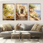 3pcs Painting Vintage Italian Lemon Plant Metal Print Ready to Hang Art