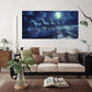 Galloping White Horses Wall Art Canvas Office Home Room Framed 80x45cm