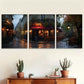 3pcs Smodern beautiful parisian Street Cafe   Wall Art Set Canvas Framed 40x60cm - High Quality Print 100% Australian Made Wall Canvas Ready to Hang