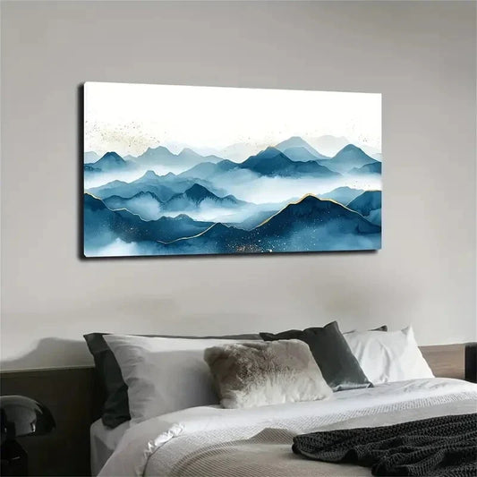 Wash Ink Gradation Minimalist Wall Art canvas office home room framed 120x60cm