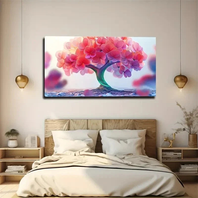 Figurative Style Creative Tree Wall Art Canvas Office Home Room Framed 120x60cm