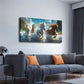 White Brown Horses Exquisite Wall Art Canvas Office Home Room Framed 120x60cm