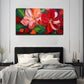 Red Flowers Exquisitely Wall Art Canvas Office Home Room Framed 80x45cm