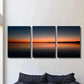 3pcs Sunset Reflection on Water Surface Wall Art Set Canvas Framed 40x60cm - High Quality Print 100% Australian Made Wall Canvas Ready to Hang